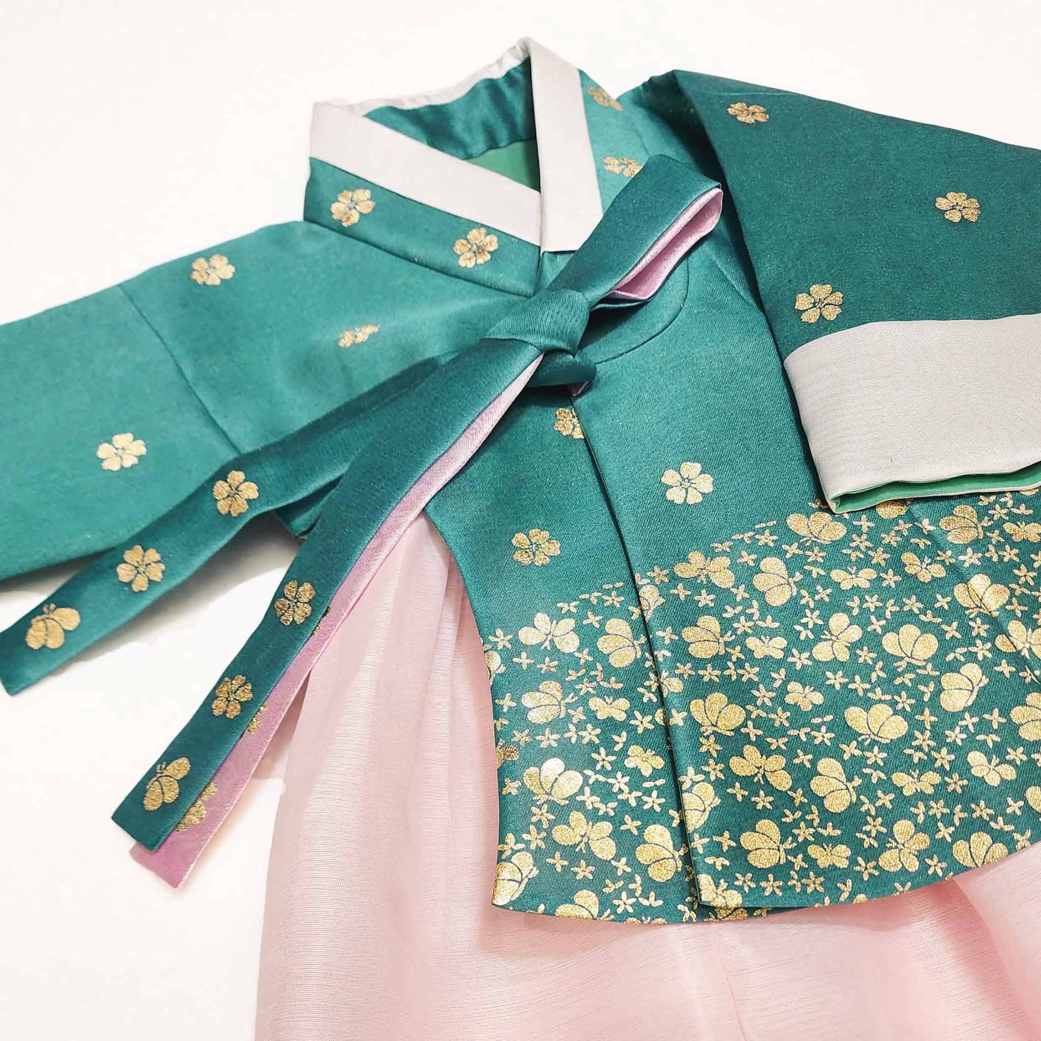 girl dol hanbok - green and red 7 pieces girl dol hanbok set - bdkmint BDK MINT girl dol hanbok - green and red 7 pieces girl dol hanbok set - bdkmint BDK MINT