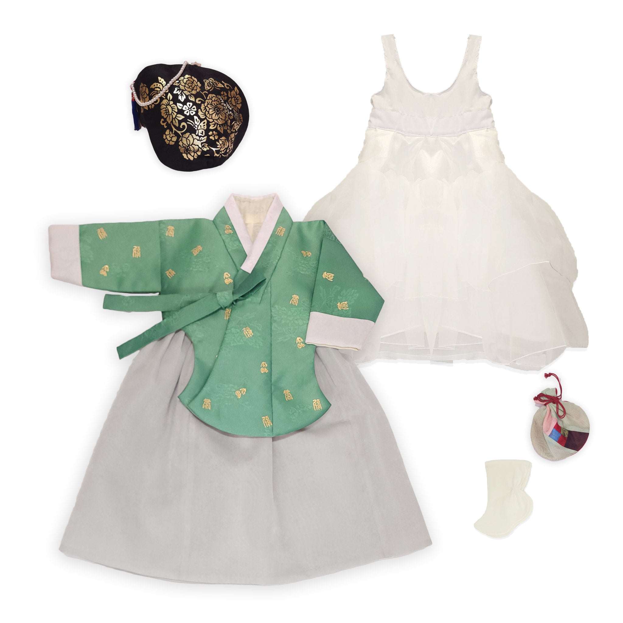 girl dol hanbok - bright yellow and red 7 pieces girl dol hanbok set - bdkmint BDK MINT girl dol hanbok - bright yellow and red 7 pieces girl dol hanbok set - bdkmint BDK MINT