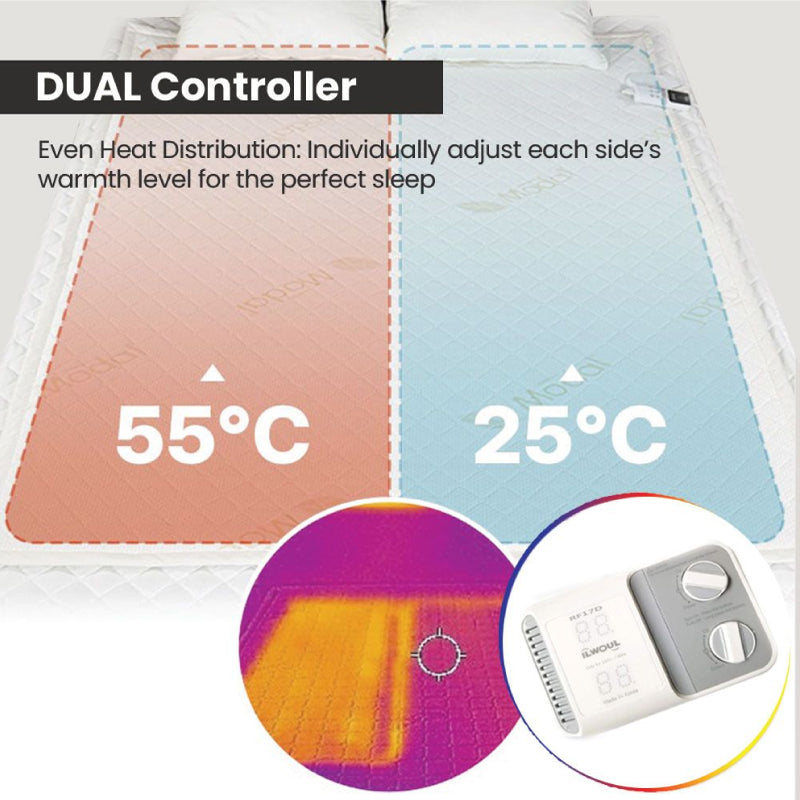 Korean heating mat 극세사 워셔블 온열매트 dual adjustable heat settings